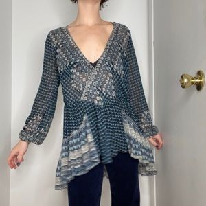 Free people flowy 70s mermaid top